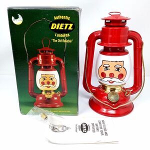WORKS Vintage Dietz Santa Claus Christmas Lantern Toy Battery Powered